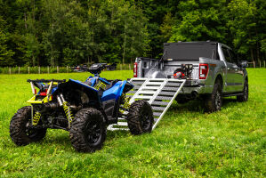 ENTHUZE ALUMINUM SNOWMOBILE/ATV RAMP 84\"L X 54\"W 1500 LBS TRI-FOLD