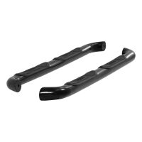 3\" Round Black Steel Side Bars, Select Toyota Tacoma