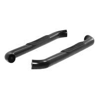 3\" Round Black Steel Side Bars, Select Silverado, Sierra 1500, 2500, 3500