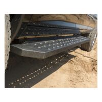 RidgeStep 6-1/2\" x 91\" Black Steel Running Boards, Select Ford F-150