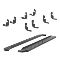 RidgeStep 6-1/2\" x 91\" Black Steel Running Boards, Select Silverado, Sierra Crew