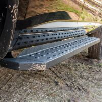 RidgeStep 6-1/2\" x 96\", 36\" Black Steel Running Boards, Select Ford Transit