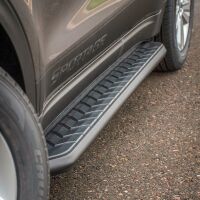 AeroTread 5\" x 73\" Black Stainless Running Boards, Select Ford Explorer