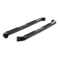 3\" Round Black Stainless Side Bars, Select Silverado, Sierra 1500, 2500, 3500 HD