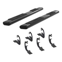 6\" x 75\" Black Aluminum Oval Side Bars, Select Chevrolet, GMC C, K