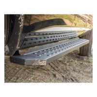 RidgeStep 6-1/2\" x 91\" Black Steel Running Boards (No Brackets)