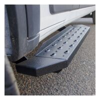 RidgeStep 6-1/2\" x 96\", 36\" Black Steel Running Boards (No Brackets)