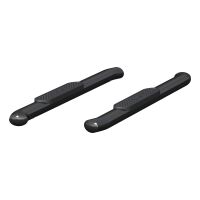 4\" Black Steel Oval Side Bars, Select Dodge, Ram 1500, 2500, 3500