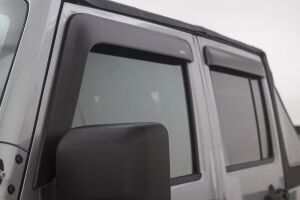 Ventvisor Deflector; Matte Black; Low Profile; Outside Mount 4 pc.