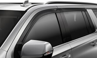 Ventvisor Deflector; Matte Black; Low Profile; Outside Mount 4 pc.