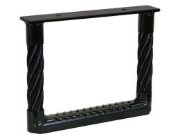 Black Powder Coated Cable Type Truck Step - 15 x 12 x 1.38 Inch Deep