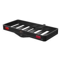 49\" x 22\" Black Aluminum Basket Cargo Carrier (Fixed 2\" Shank, 500 lbs.)
