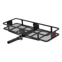 60\" x 20\" Black Steel Basket Cargo Carrier (Folding 2\" Shank, 500 lbs.)