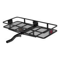 60\" x 24\" Black Steel Basket Cargo Carrier (Folding 2\" Shank, 500 lbs.)