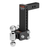 StowPro Adjustable USA-Made Ball Mount, 9\" Drop, 2\" Shank, Dual Ball