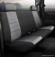 NP90 Series - Neoprene Custom Fit Rear Seat Cover- Black/Gray Center Panel