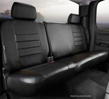 SL60 Series - Leatherlite Simulated Leather Custom Fit Rear Seat Cover- Black