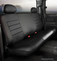 SL60 Series - Leatherlite Simulated Leather Custom Fit Rear Seat Cover- Black