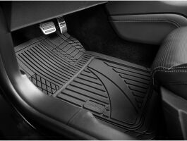 Uni-Fit Floor Mats Easy Trim-to-Fit, Black, 4 pcs