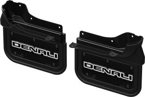Gatorback CR Denali Mud Flaps - Black/Wrap For 20-25 Sierra 2500HD/3500HD; Front