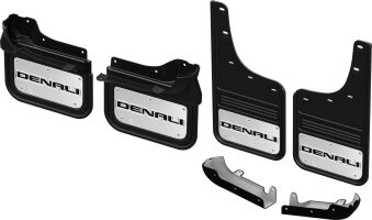 Gatorback CR Denali Mud Flaps - Black For 20-25 Sierra 2500HD/3500HD SRW; Front & Rear