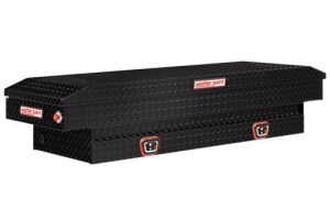 SADDLE BOX, ALUMINUM, COMPACT, GLOSS BLACK, 6.0 CU FT