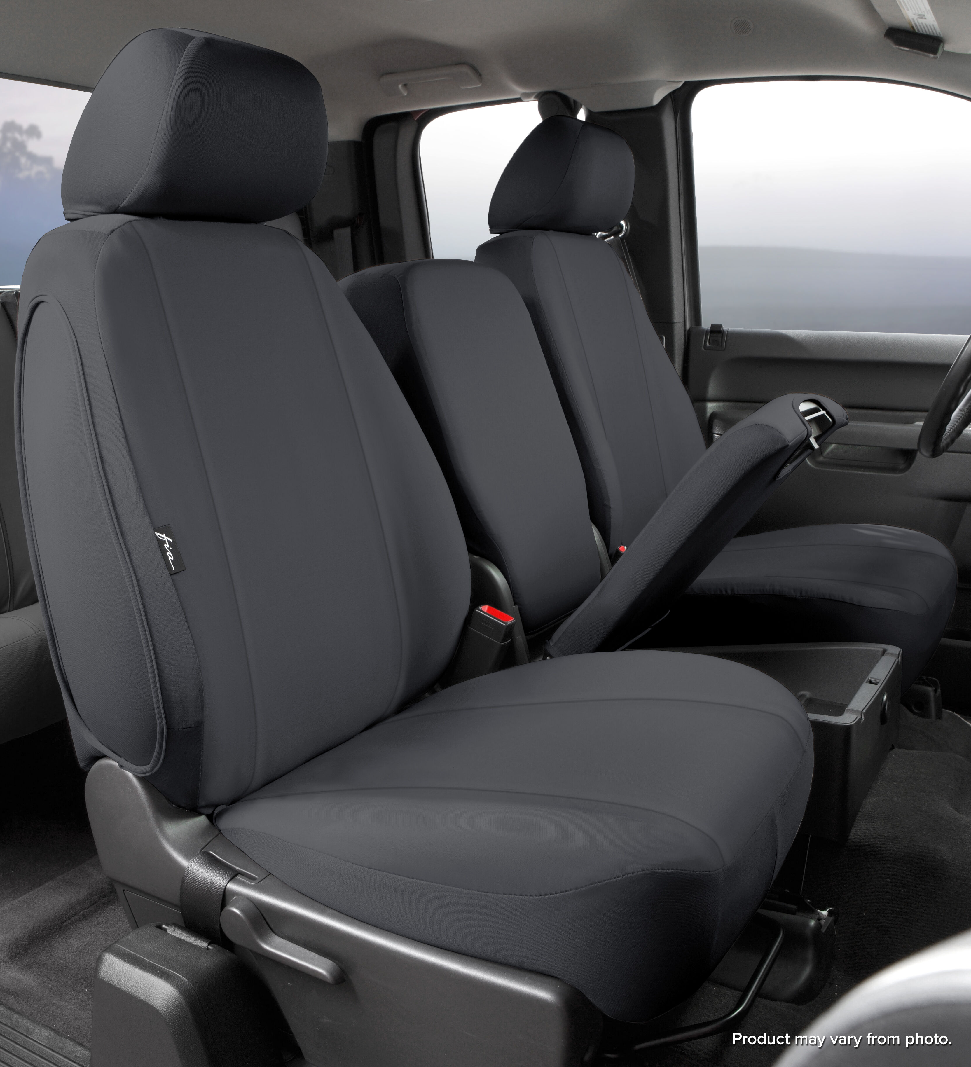 Dura-Tech Pro Front Seat 40/20/40 with center cushion compartment - Solid Black