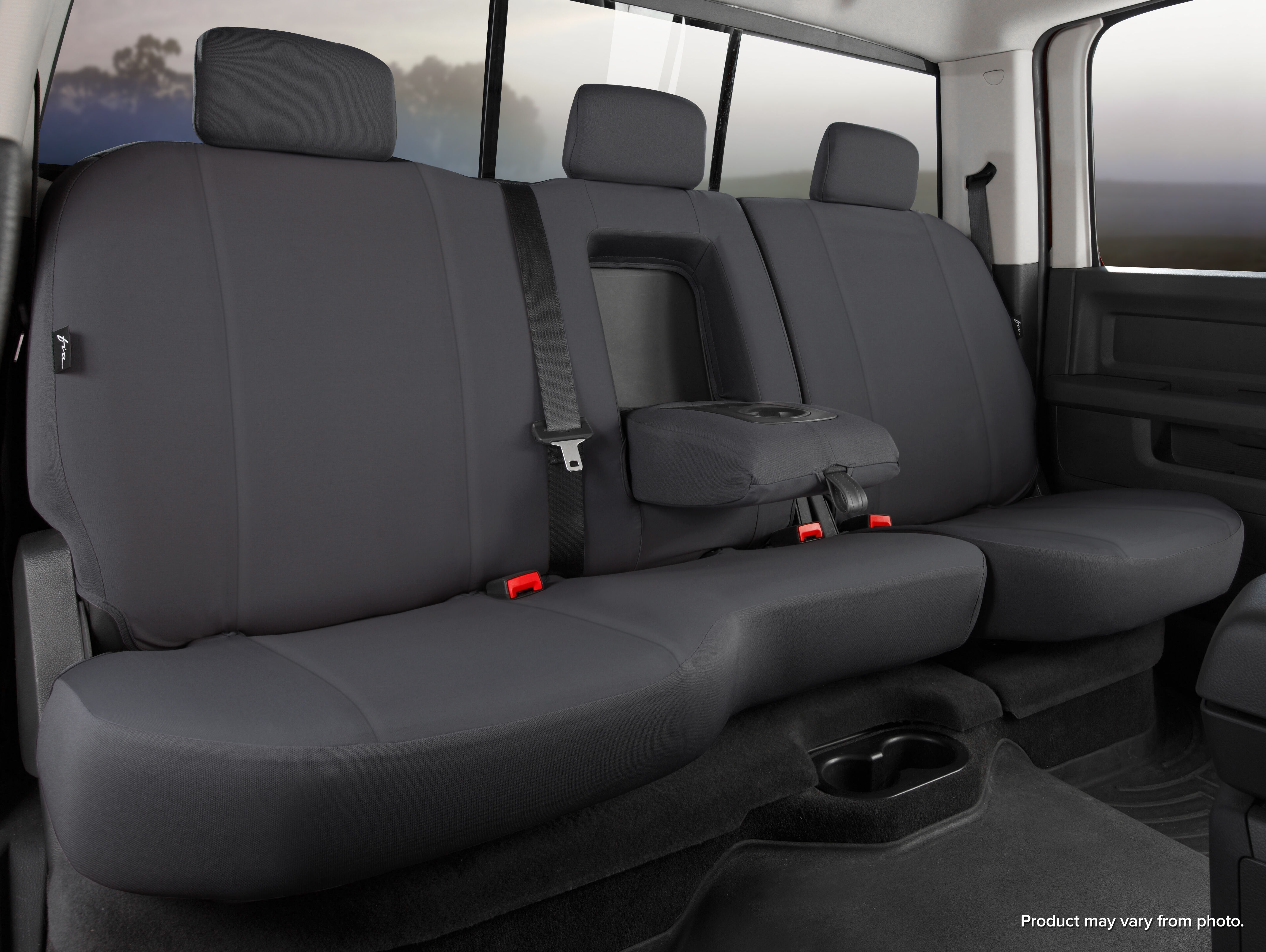 Dura-Tech Pro Rear Seat 40 driver/60 passenger with armrest - Solid Black